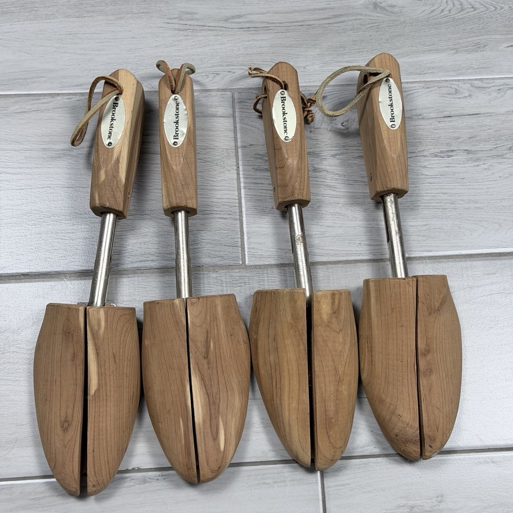 Brookstone Wood Shoe Trees Pair (Set Of 2) M-4 Wooden Shoe Tree Inserts